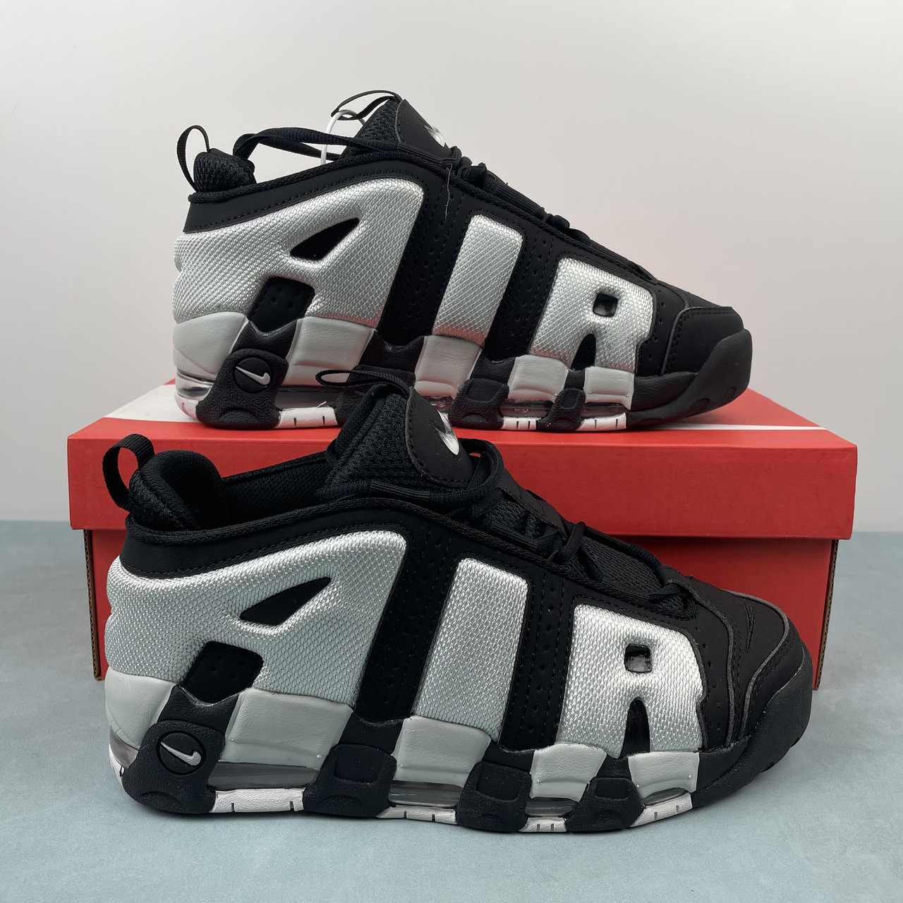 Nike Air More Uptempo Low BLACK/WHITE/GREY