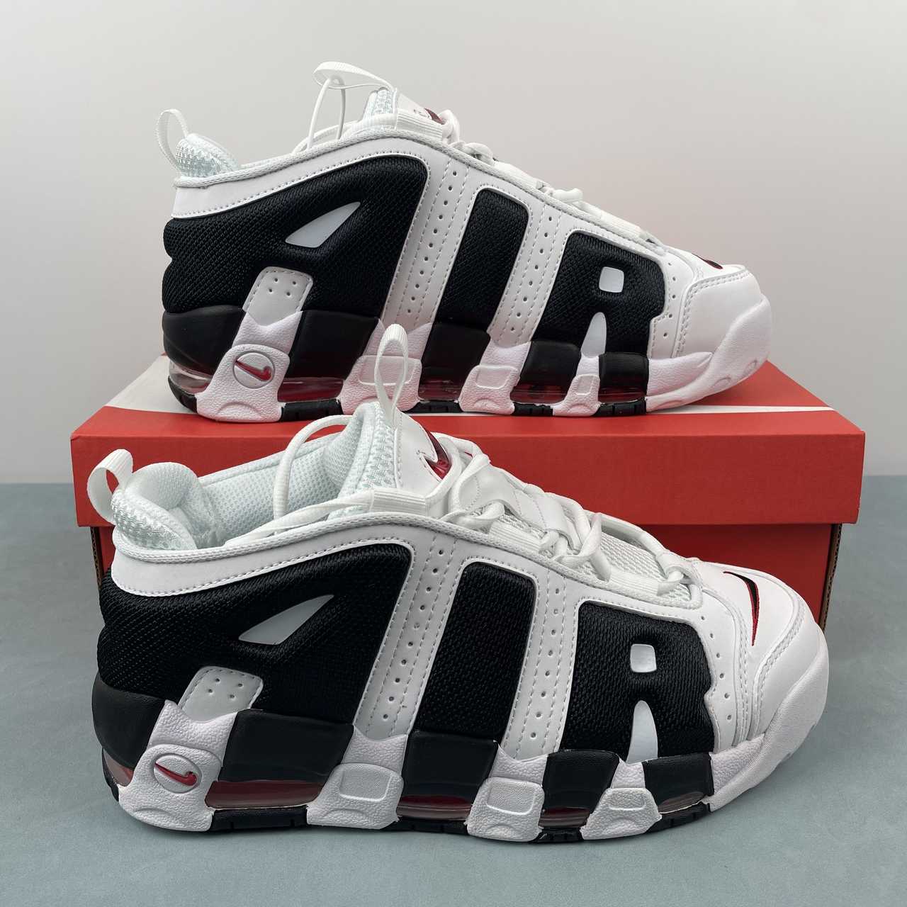 Nike Air More Uptempo Low WHITE/BLACK/RED